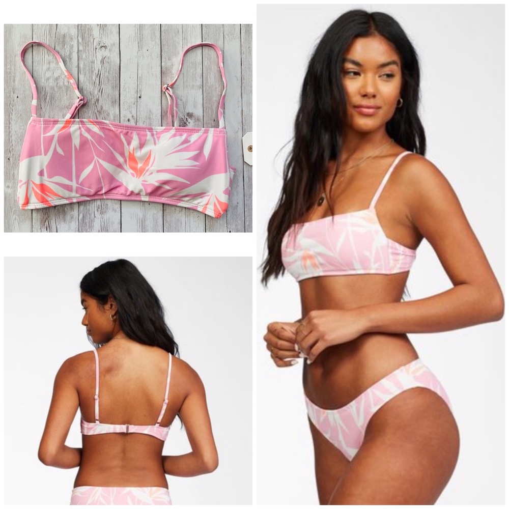 Billabong Pink Floral Bikini top